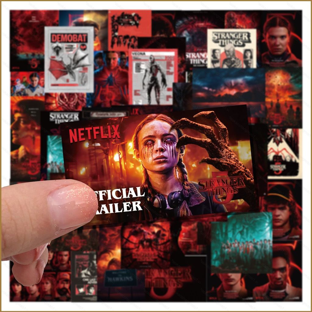 HK1 54 Cái / bộ Stranger Things 5 Miếng Dán graffiti Chống Nước diy Nhật Ký Kế Hoạch Trang Trí KH1