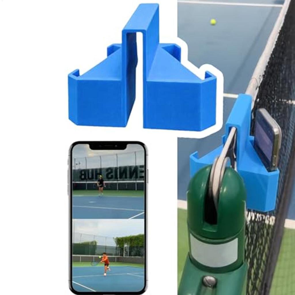 Lưới điện thoại gắn hàng rào hai mặt cho tennis và pickleball, tiện lợi ghi hình và phát trực tuyến