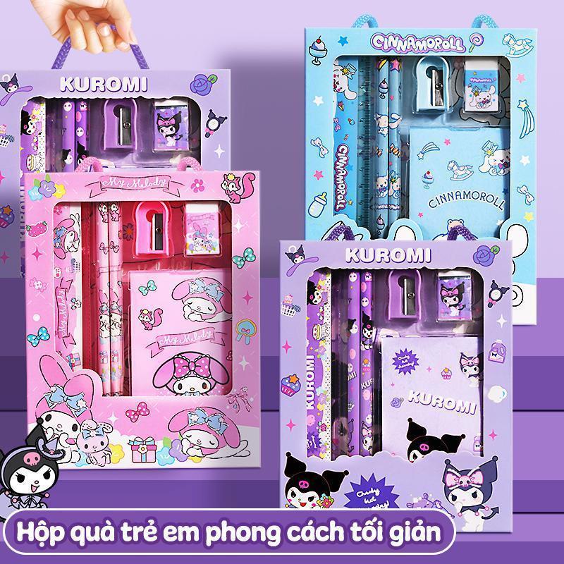 Văn phòng phẩm – Chuyên bút chì cho bé lớp 1, hộp quà sinh nhật cho bé gái in hình hoạt hình dễ thương, an toàn