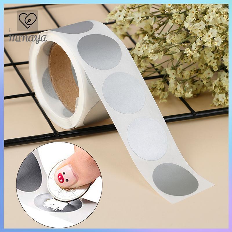 [MINAYA] 300 Miếng Dán Tròn Bạc Trầy Xước 1 Inch Scratc Tắt Nhãn Dán VN