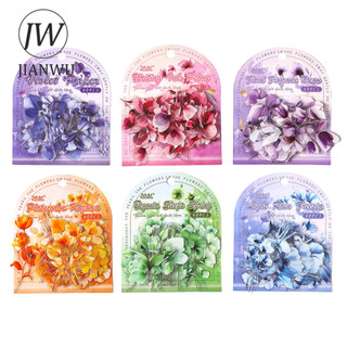 JIANWU Flower Bloom Unfuring Series Vintage Plant Hoa Phong Cảnh Chất Liệu Cắt Dán PET Nhãn Dán Sáng Tạo DIY Tạp Chí Văn Phòng Phẩm