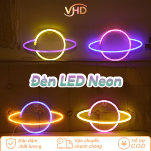 Đèn LED Neon Trang Trí Phòng Ngủ/Học/Gaming - Dán Tường, Sạc USB, Tặng Móc Treo, Tạo Không Gian Sống Sáng Tạo