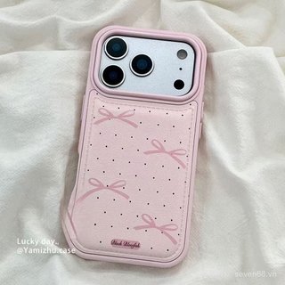 Ốp Điện Thoại Thích Hợp Cho iPhone 11 12 13 14 15 16 17 Pro max Plus Air Phiên Bản Hàn Quốc Nơ Da Báo In Chống Sốc Vỏ Bảo Vệ Chống Sốc Bao Gồm Tất Cả DZTS