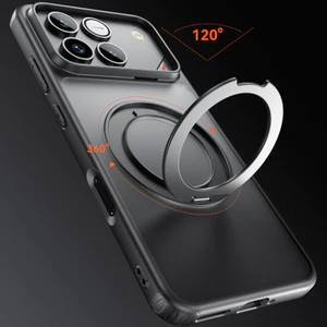 Dành Cho Honor Win / Win RT Ốp Lưng ELVEV Chống Sốc Mờ Cứng PC + TPU Xoay Vòng Kim Loại Giá Đỡ Vỏ Hút