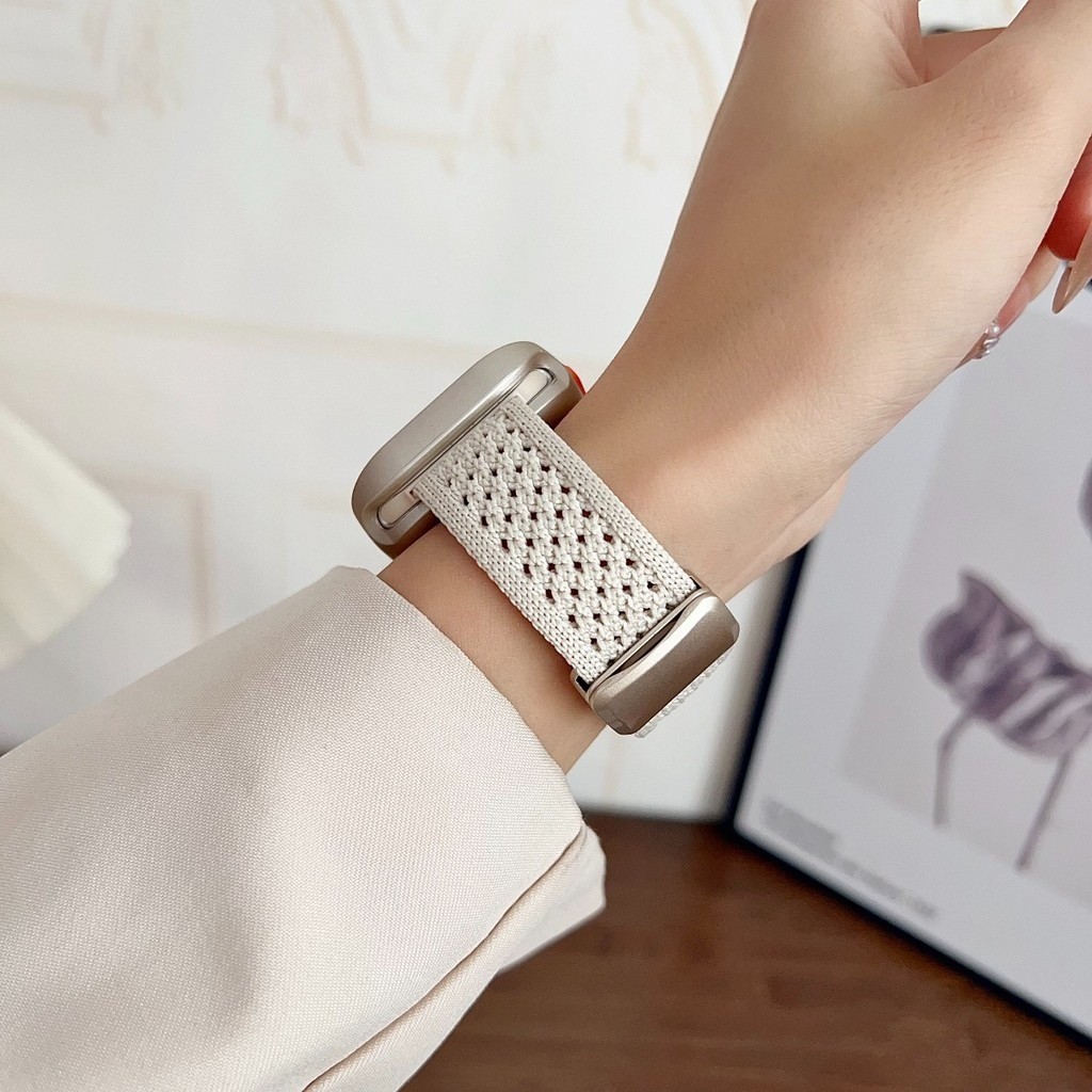 Dây đeo từ tính dệt Nylon + Vỏ silicon tương thích cho Apple Watch Series11 / 10 46mm 42mm Ultra3 / 2 / 1 49mm 40 / 41 / 44 / 45mm 9 8 7 6 5 4