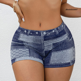 Quần short nữ co giãn denim body curve, phù hợp mặc hàng ngày cho phụ nữ Đông Nam Á