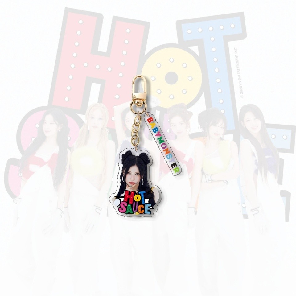 KPOP Idol BABYMONSTER HOT SAUCE Album Merch Keychain for Women Men Acrylic