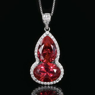 Đá corundum chính hãng 10*14, mặt dây chuyền phong cách châu Âu mới