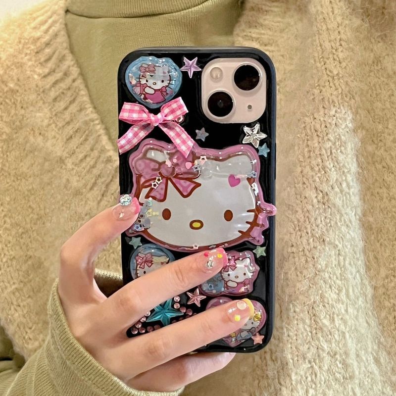 【✨Spot】[Vỏ điện thoại di động mèo KT hot girl] Apple 17air/iphone 16promax/15pro/14plus, chống rơi