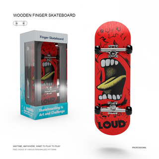 Ván trượt ngón tay fingerboard chuyên nghiệp - Hợp kim Swing Hỗ trợ ，Bằng Gỗ Phong，Độ dày 1,8mm，Vòng bi loại bóng