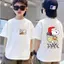 Áo Tròn Cổ, Dễ Thoải, Mùa Hè, Thanh Toán Nhận Hàng, Dễ Phối, In Chó Con, 100% Cotton, Trai Bé