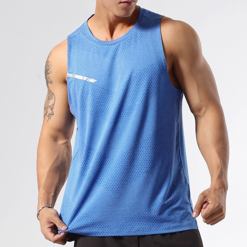 Áo Tank Nam Slim Fit thoáng khí, chống ẩm cho chạy bộ và tập luyện mùa hè