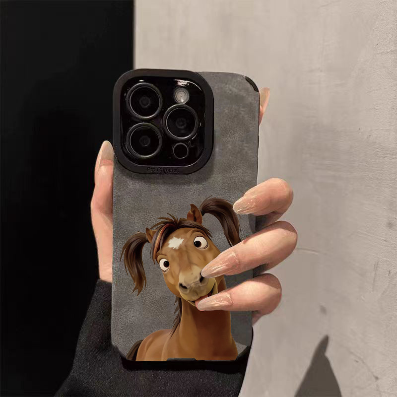 Nhổ đôi ngựa đuôi ngựa ngựa cho 17 15 14promax lông lật iPhone 16 11 xu hướng 12pro