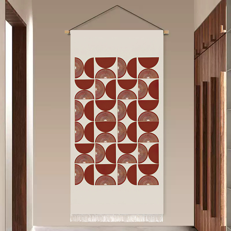 [Nghệ Thuật Morandi] Tranh Vải Treo Tường Khối Hình Trừu Tượng - Chất Liệu Cotton Linen Cao Cấp Decor Hành Lang, Lối Đi & Huyền Quan Sang Trọng