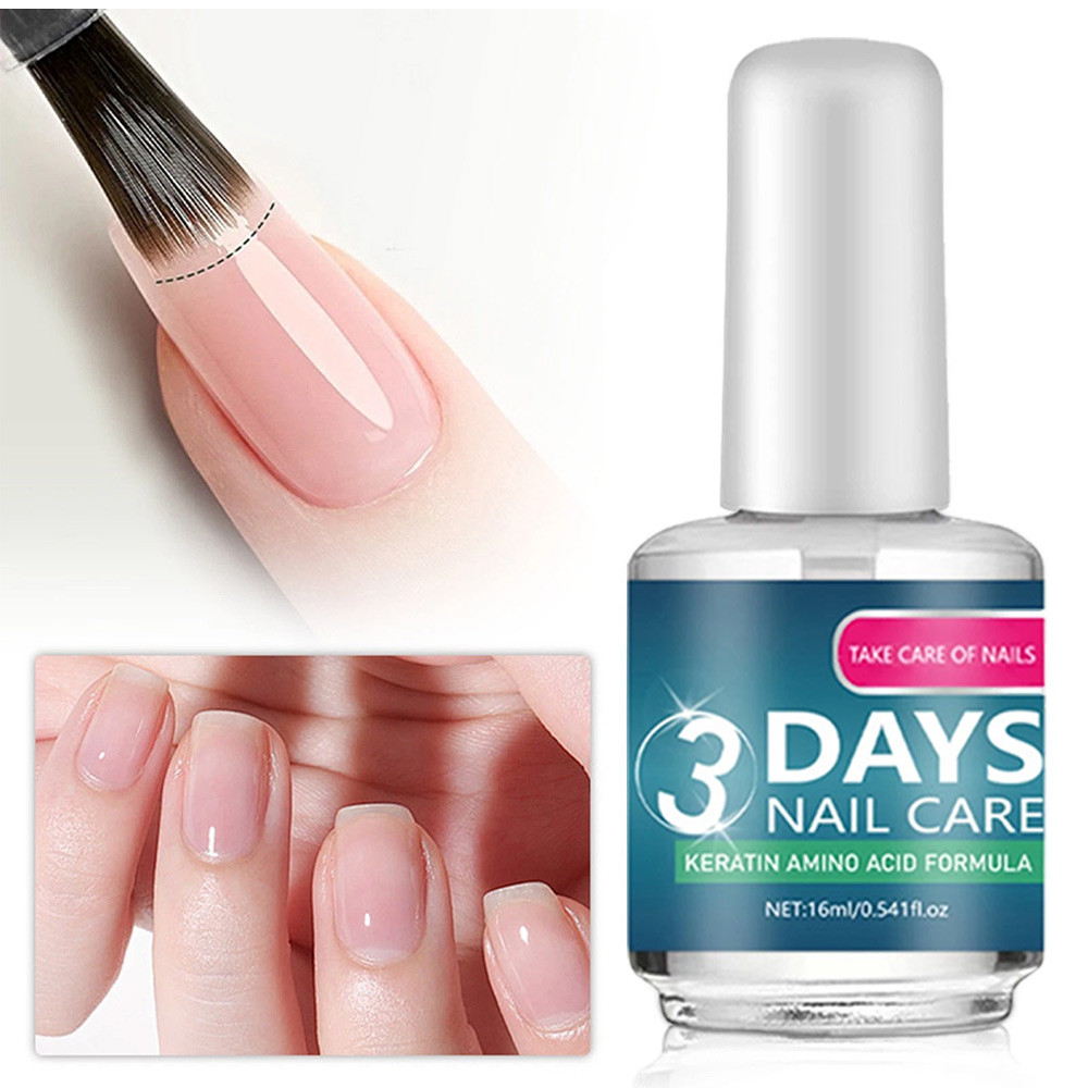 3 Days Nail Care Polish, Keratin Amino Acid Nail Oil, Moisturizing Clear Nail Care Gloss