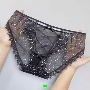 Quần Lót Nữ Ren Gợi Cảm Đính KimSa Lấp Lánh và Chấm Bi