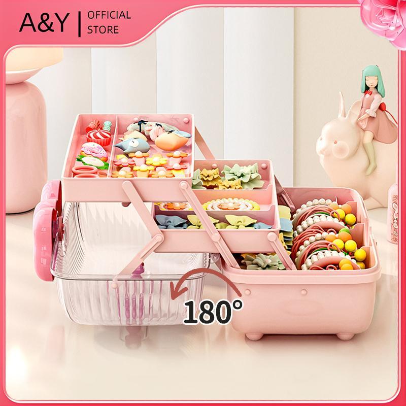 A & Y - Hộp Organize Kẹp Tóc Cho Cô Gái Dễ Thương và Trẻ Em