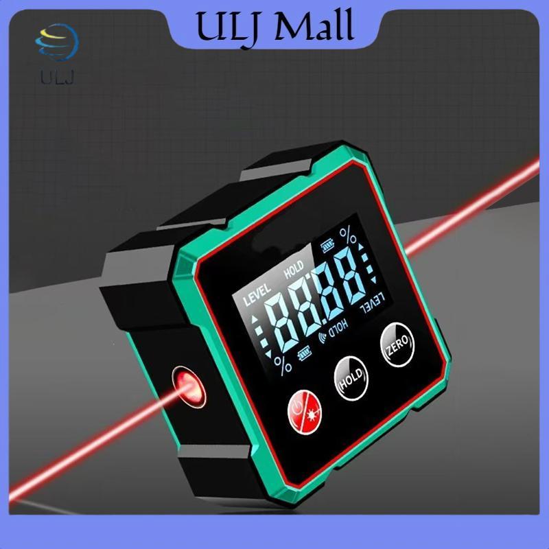 ULJ 360° Công cụ tìm góc kỹ thuật số từ tính với thước đo Laser điện tử Type-C Sạc LCD Công cụ đo độ cản điện tử.