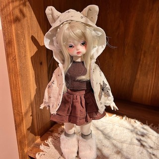 Quần áo búp bê ASDFGER 30cm, Bộ váy công chúa búp bê BJD xinh xắn thông thường, dễ thương với mũ thời trang Phụ kiện búp bê ngọt ngào Quà tặng đồ chơi bé gái
