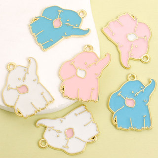 Set 10 Chiếc Vòng Cổ, Vòng Tay và Bông Tai Hình Bé Voi Nhỏ Xinh - DIY Đồ Trang Trí Hợp Kim Phù Hợp làm quà tặng