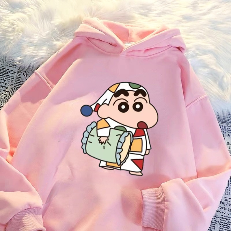 Retro Crayon Shin Chan Áo Khoác Trẻ Em Xuân Thu Dài Tay Dáng Rộng Hoạt Hình Dễ Thương Top ﻿