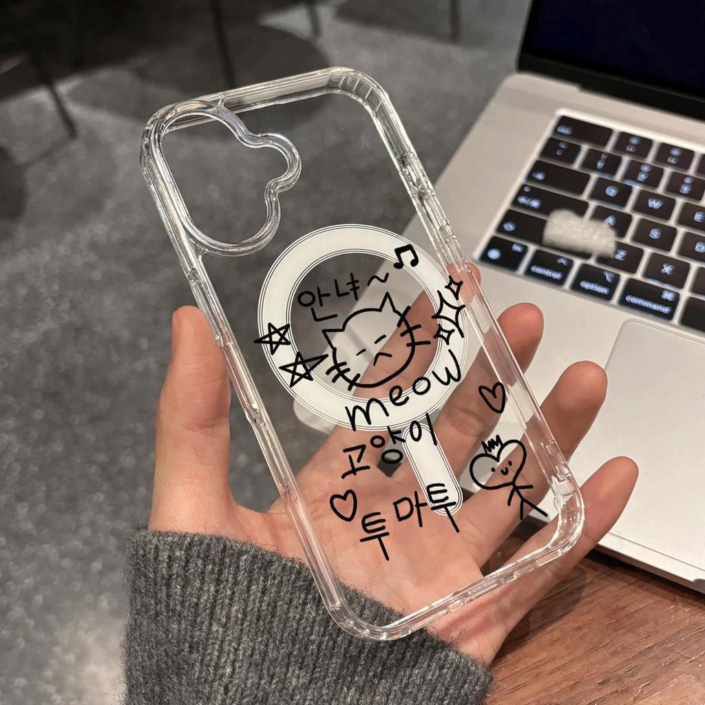 Vẽ tay thư cho iPhone1615plus trong suốt 1413promax trường hợp điện thoại 12 acrylic
