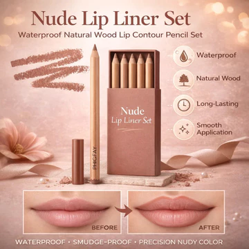 Bộ 12 bút kẻ viền môi / Bộ bút kẻ viền môi màu nude / Bút kẻ viền môi lâu trôi, lên màu chuẩn/Chì kẻ môi hàng ngày