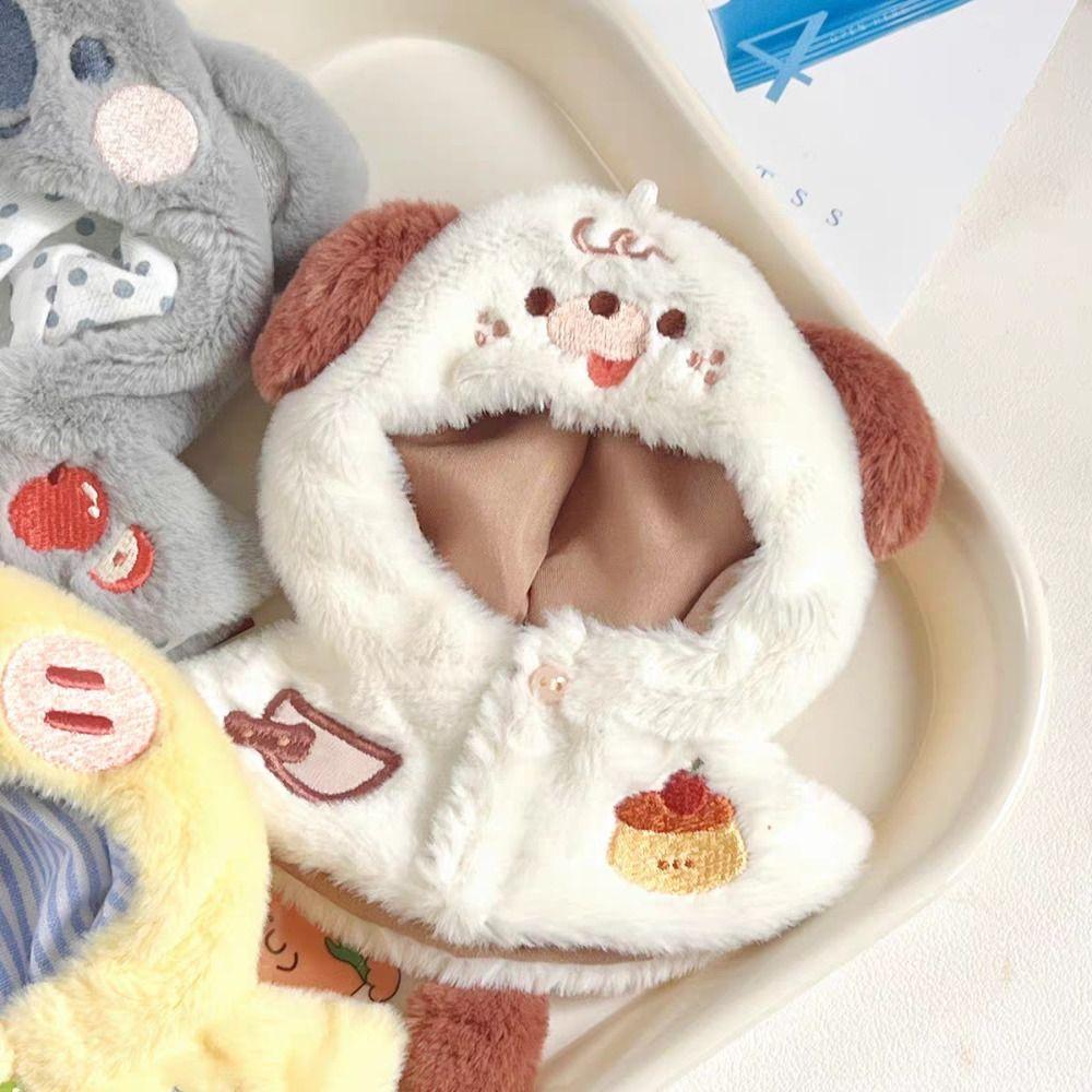 Quần áo búp bê FLAZEA, 10CM Chó hoạt hình Koala Áo choàng động vật hoạt hình, Phụ kiện búp bê sáng tạo Quà tặng Trang phục thay thế búp bê Khăn choàng có mũ trùm đầu sang trọng Búp bê nhồi bông