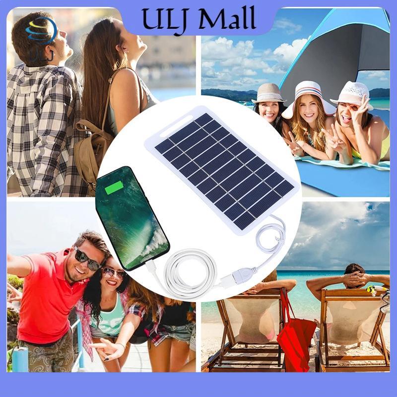Bảng điều khiển năng lượng mặt trời ULJ 2W có USB Chống nước Đi bộ đường dài và cắm trại Pin di động Sạc điện thoại di động Bảng sạc ngân hàng 5V.