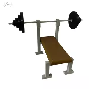Jfory 1: 12Cale Trang Trí Cảnh Phụ Kiện Thực Tế Giá Barbell Băng Ghế Báo Chí Mô Hình Thu Nhỏ Nhà Búp Bê Trang Trí Cho Micro Cảnh
