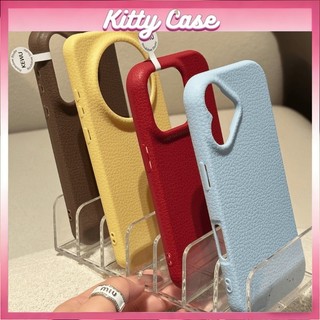 Ốp lưng da vân xịn màu sắc iPhone 11/12/13/XR/14/15/16/17/7/XR Pro Max Plus Tông màu trơn Ốp lưng tròn cao cấp