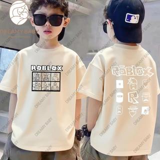 COD✅ (Hồ Chí Minh)DREAMY BABY Mẫu unisex Roblox（Roblox）Áo phông cổ tròn tay ngắn 100% bông có in hình hoạt hình