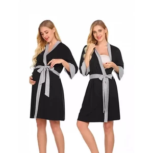 Quần áo bà bầu Quần áo Cotton nguyên chất Bộ đồ ngủ bà bầu phong cách mỏng sau sinh Quần áo tại nhà Quần áo điều dưỡng Quần áo điều dưỡng Xuân thu