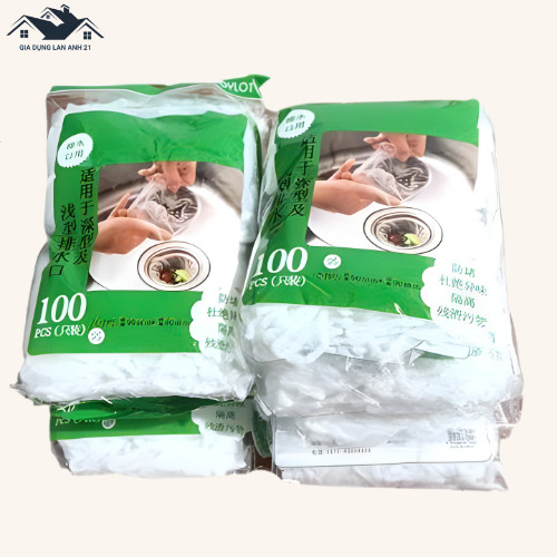 Combo 10 Gói (530-550c) Túi Lưới Lọc Rác Cho Bồn Rửa Chén Bát Chống Tắc Nghẽn - Hàng Có Chun