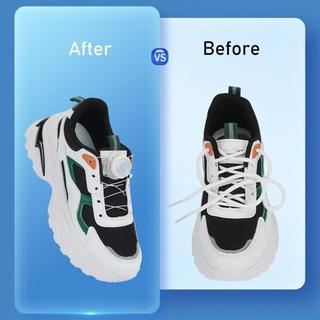 [COD] OAKANDME 1 cặp dây giày xoay kim loại tự động không buộc, khóa nhanh cho sneaker/chạy bộ, trẻ em/người lớn