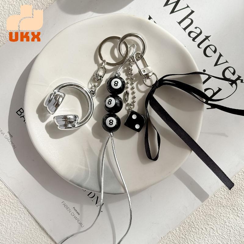UKX Dễ Thương Sáng Tạo 3D Tai Nghe Đính Hạt Mặt Dây Chuyền Móc Khóa Điện Thoại Di Động Dây Xích Tai Nghe Charm Bapa Treo Phụ Kiện Trang Trí VN