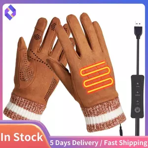 Găng tay trượt tuyết sưởi ấm Găng tay điện chạy bằng USB, Găng tay thời tiết lạnh ngoài trời chống gió & chống nước có điều khiển màn hình cảm ứng