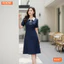 Đầm thiết kế BEMINE cổ đức xỏ dây dáng chữ A phù hợp đi làm-B447