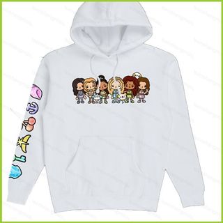 Áo hoodie phong cách anime Katseye Lara Megan Younchae, phù hợp unisex, tay dài