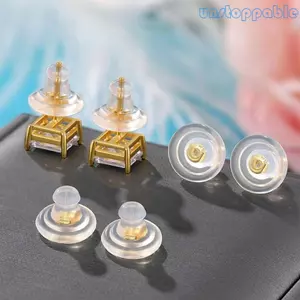 100 Chiếc Nút Chặn Bông Tai Silicon Mềm cho Nữ và Bé Gái