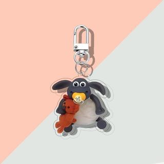 Shaun The Sheep Keychain | Gantungan Kunci Shaun The Sheep UV Printed 2 Sisi on 3 mm Acrylic Frame - GA56A