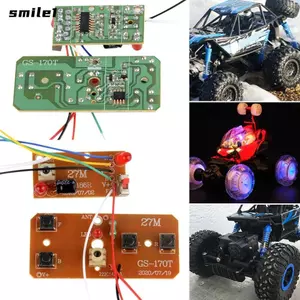 SMILE 2 Cặp Bảng Điều Khiển RC, Bảng Phát RC 4CH 27Mhz, Bộ Phận Thay Thế PCB Bộ Phát Mạch Bảng Mạch Phát Khoảng Cách Máy Phát Đồ Chơi Ô Tô