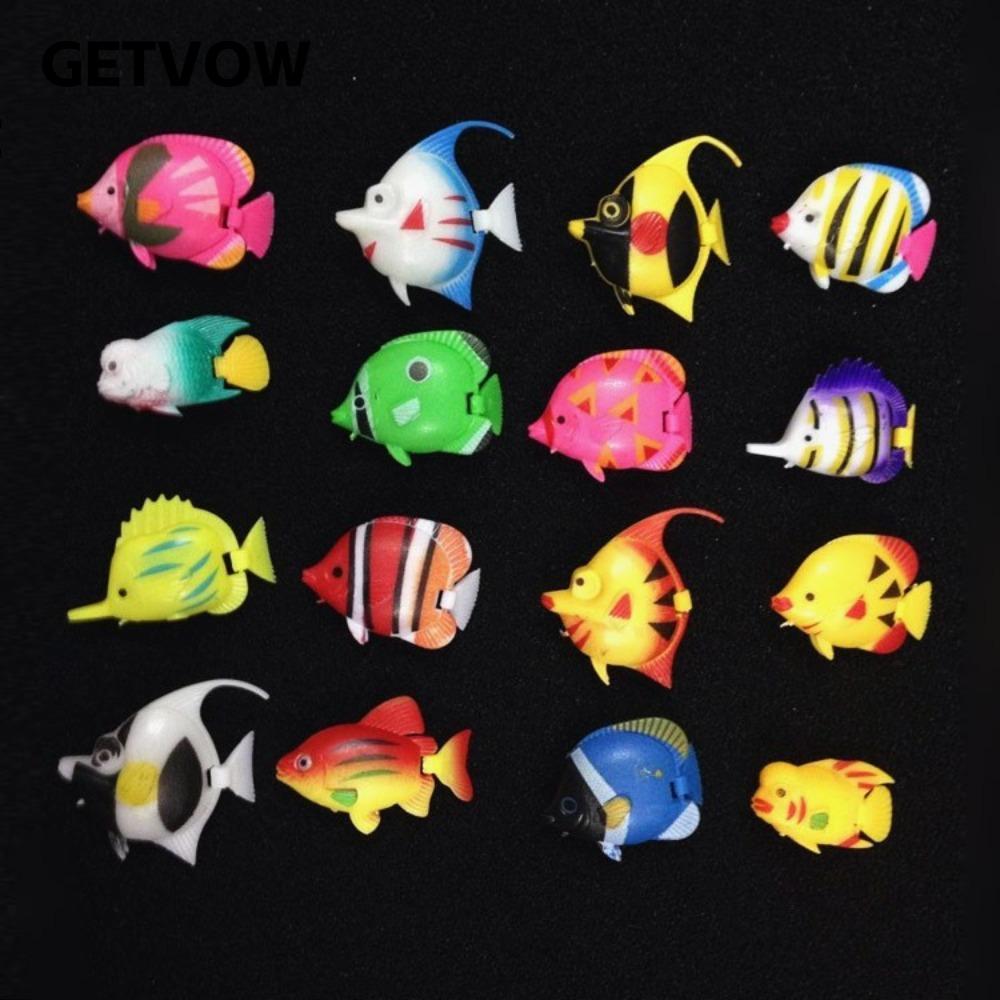 GETVOW 10 Cá Nhiệt Đới Đại Dương, Mô Phỏng Cá Nổi Nhỏ, Trang Trí Phong Cảnh Nhựa Nhân Tạo Sống Động Giả Nhiệt Đới Cá Trang Trí Bể Cá