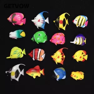 GETVOW 10 Cá Nhiệt Đới Đại Dương, Mô Phỏng Cá Nổi Nhỏ, Trang Trí Phong Cảnh Nhựa Nhân Tạo Sống Động Giả Nhiệt Đới Cá Trang Trí Bể Cá