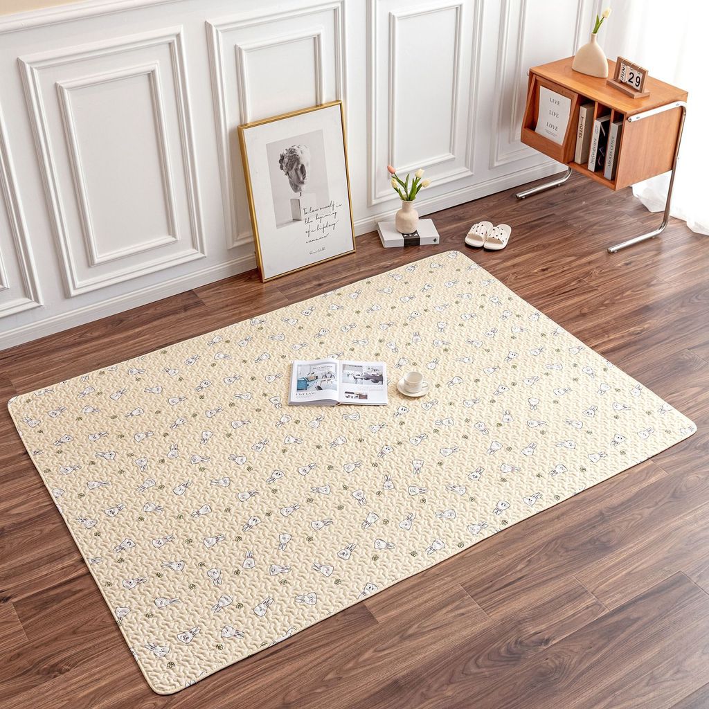 Thảm cotton Twill nguyên chất chống trượt cho phòng ngủ, phòng trẻ em