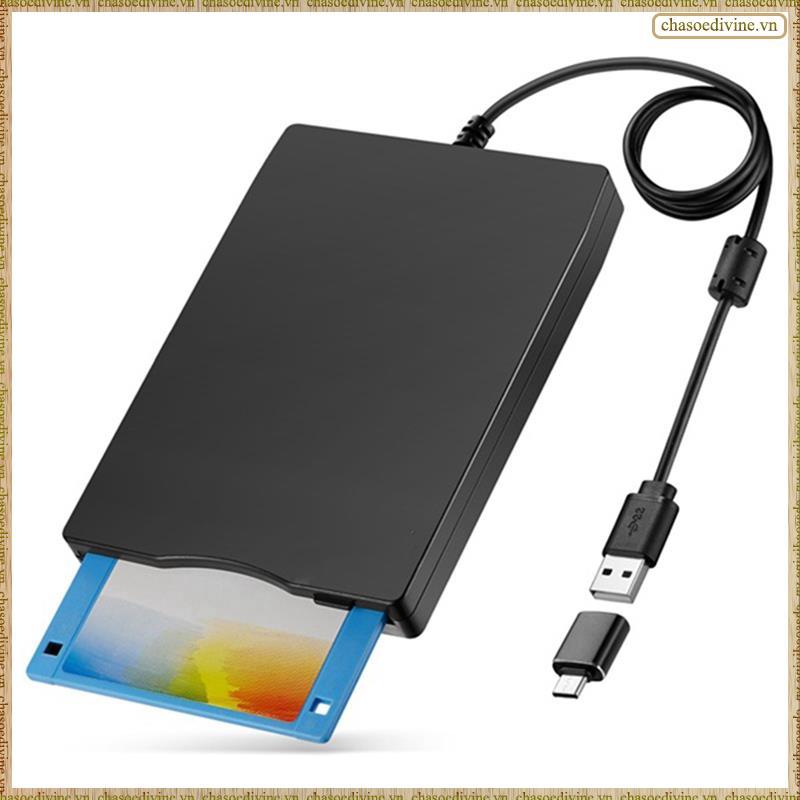 [K O G X] Đầu đọc đĩa mềm 3,5 Inch gắn ngoài USB Type A & C Ổ đĩa mềm Đầu đọc đĩa mềm cho máy tính xách tay
