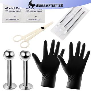 Bộ Dụng Cụ Xỏ Khuyên Body Andreas Strehler 10-20 Piece Set - Cho Bụng, Lưỡi, Lông Mày, Mũi và Môi