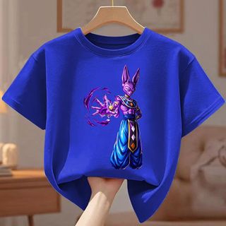 Dragon Ball Beerus Hoạt Hình Anime Trẻ Em Áo Sơ Mi In Đồ Họa Thường Ngày Mặc Đi Học Trang Phục Bé Trai Bé Gái