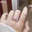 Nhẫn thời trang pha lê và zircon cho nữ, thiết kế lãng mạn có thể điều chỉnh
