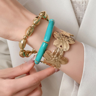 Vòng tay hạt hoa kim loại - Thời trang cho phụ nữwear every day
